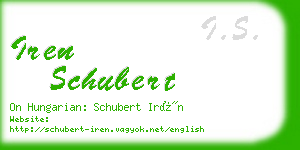 iren schubert business card